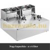 Hospitality inox electric deep fryer stainless steel double fryer 12 liters 5000W for restaurants, industrial kitchens