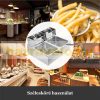 Stainless electric deep fryer 2x6 liter inox double fryer 5000W for restaurant, industrial kitchen and home use