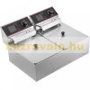 Stainless electric deep fryer 2x6 liter inox double fryer 5000W for restaurant, industrial kitchen and home use