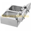 Stainless electric deep fryer 2x6 liter inox double fryer 5000W for restaurant, industrial kitchen and home use