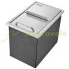 Inox icebox built-in 26.7 liter built-in ice cooler stainless steel ice bucket, freezer  