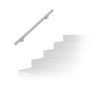 Handrail stainless handrail 100 cm long with a diameter of 42 mm made of acid-resistant inox material 