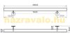 Korlát rozsdamentes kapaszkodó 100 cm hosszú 42 mm átmérővel saválló inox anyagból 