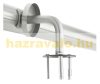 Handrail stainless handrail 100 cm long with a diameter of 42 mm made of acid-resistant inox material 