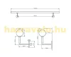 Korlát rozsdamentes kapaszkodó 120 cm hosszú 42 mm átmérővel saválló inox anyagból 