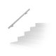 Handrail stainless handrail 140 cm long with a diameter of 42 mm made of acid-resistant inox material 