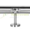 Handrail stainless handrail 160 cm long with a diameter of 42 mm made of acid-resistant inox material 