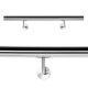 Handrail stainless handrail 70 cm long with a diameter of 42 mm made of acid-resistant inox material 