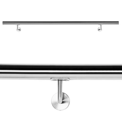 Korlát rozsdamentes kapaszkodó 80 cm hosszú 42 mm átmérővel saválló inox anyagból 