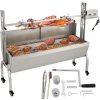 Pig roasting grill with wheels 126 cm electric spit stainless BBQ with 40W motor grill inox rotating spit