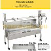 Malacsütő grill kerekekkel 126 cm elektromos nyárs rozsdamentes BBQ 40W-os motorral grill inox forgó