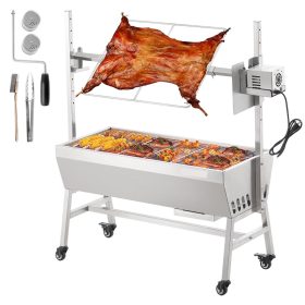   Malacsütő forgónyárs grill 42W 61 kg teherbírású rozsdamentes acél elektromos nyárs 