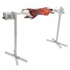 Pig roaster 117 cm stainless steel rotisserie 52W BBQ grill grill cart 8 height adjustable grill skewers