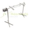 Pig roaster 117 cm stainless steel rotisserie 52W BBQ grill grill cart 8 height adjustable grill skewers
