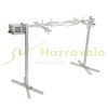 Pig roaster 117 cm stainless steel rotisserie 52W BBQ grill grill cart 8 height adjustable grill skewers
