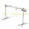 Pig roaster 117 cm stainless steel rotisserie 52W BBQ grill grill cart 8 height adjustable grill skewers
