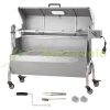 Elektromos malacsütő rozsdamentes acél forgónyárs 52W 90 kg teherbírás BBQ grill grillkocsi grillnyárs