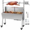 Pig roasting grill with adjustable height skewer stainless steel BBQ grill inox rotating skewer