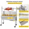 Pig roasting grill with adjustable height skewer stainless steel BBQ grill inox rotating skewer