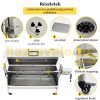 Pig roaster with lid grill with wheels 126 cm electric spit stainless BBQ with 50W motor grill inox rotating spit