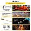 Pig roaster with lid grill with wheels 126 cm electric spit stainless BBQ with 50W motor grill inox rotating spit