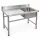 Inox ipari mosogató asztal 93x61x60 cm 1 mosogatómedencével nagykonyhai rozsdamentes bútor