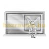 Inox industrial sink table 100x60x110 cm with 1 sink and drainer large kitchen stainless steel furniture