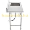 Inox industrial sink table with work surface 100x60x91 cm with 1 sink large kitchen stainless steel furniture