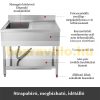 Inox ipari mosogató asztal munkafelülettel 100x60x93 cm 1 mosogatómedencével nagykonyhai rozsdamente