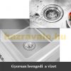 Inox industrial sink table with work surface 100x60x93 cm with 1 sink large kitchen stainless steel furniture
