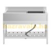 Inox industrial sink table 120x60x95 cm with 1 basin stainless steel large kitchen stainless furniture