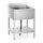 Inox industrial sink table 60x60x94 cm with 1 basin stainless steel large kitchen stainless furniture