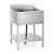 Inox ipari mosogató asztal 60x60x95 cm 1 medencével rozsdamentes acél nagykonyhai rozsdamentes bútor