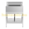 Inox industrial sink table 70x70x95 cm with 1 basin, stainless steel large kitchen stainless furniture