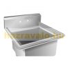 Inox industrial sink table 75x75x111 cm with 1 sink large kitchen stainless steel furniture