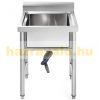 Inox industrial sink table 93x61x60 cm with 1 sink large kitchen stainless steel furniture