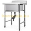 Inox industrial sink table 93x61x60 cm with 1 sink large kitchen stainless steel furniture