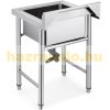 Inox industrial sink table 93x61x60 cm with 1 sink large kitchen stainless steel furniture