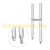 Inox industrial sink table 100x50x97 cm with 3 basins large kitchen stainless furniture