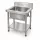 Inox ipari mosogató asztal 93x61x60 cm 1 mosogatómedencével nagykonyhai rozsdamentes bútor