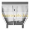 Inox industrial wall shelf 120x38x50 cm large kitchen stainless steel furniture 60 kg load capacity
