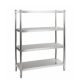 Acid-resistant steel shelf 120x50x155 stainless steel storage box made of acid-resistant material four-tier