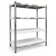 Inox polc 120x50x155 rozsdamentes kohyhai tároló saválló anyagból négyszintes
