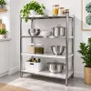 Inox polc 120x50x155 rozsdamentes kohyhai tároló saválló anyagból négyszintes