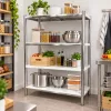 Inox polc 120x50x155 rozsdamentes kohyhai tároló saválló anyagból négyszintes