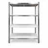 Inox polc 120x50x155 rozsdamentes kohyhai tároló saválló anyagból négyszintes