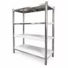 Inox polc 120x50x155 rozsdamentes kohyhai tároló saválló anyagból négyszintes