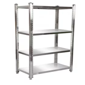   Rozsdamentes acél polc 150x50x155 rozsdamentes konyhai tároló saválló anyagból négyszintes