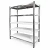 Inox polc 120x50x155 rozsdamentes kohyhai tároló saválló anyagból négyszintes