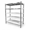 Inox polc 120x50x155 rozsdamentes kohyhai tároló saválló anyagból négyszintes